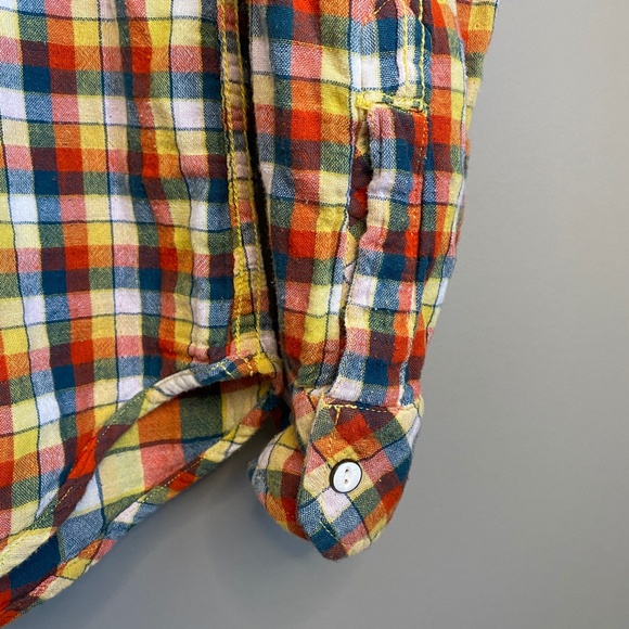 Billabong Men's Reversible Rainbow Plaid Flannel Snap Up Shirt - Picture 3 of 16